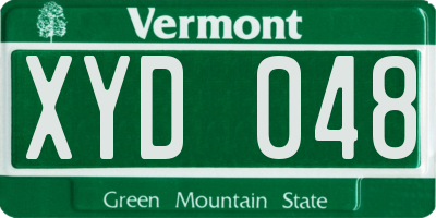 VT license plate XYD048