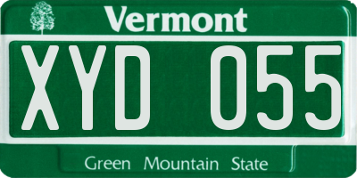 VT license plate XYD055