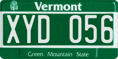 VT license plate XYD056