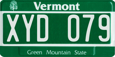 VT license plate XYD079