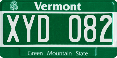 VT license plate XYD082