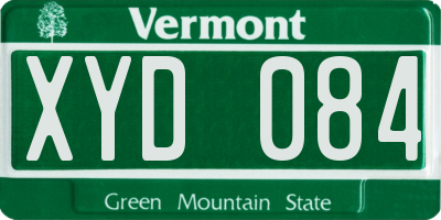 VT license plate XYD084
