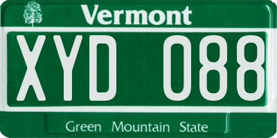 VT license plate XYD088
