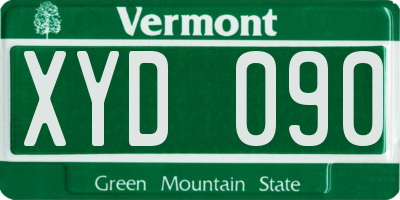 VT license plate XYD090