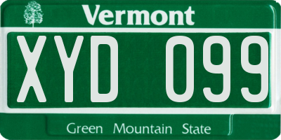 VT license plate XYD099