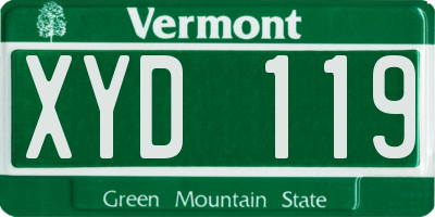 VT license plate XYD119