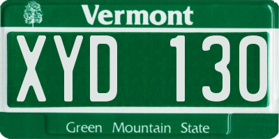 VT license plate XYD130