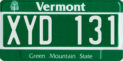 VT license plate XYD131