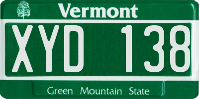 VT license plate XYD138