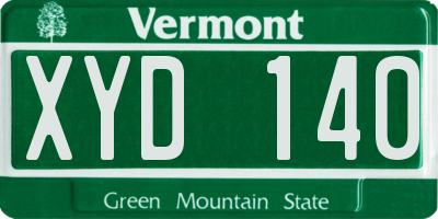 VT license plate XYD140