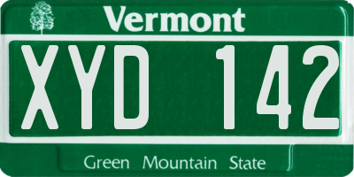 VT license plate XYD142