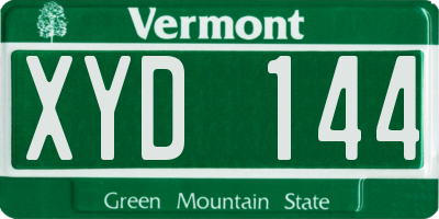 VT license plate XYD144