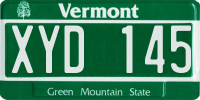 VT license plate XYD145