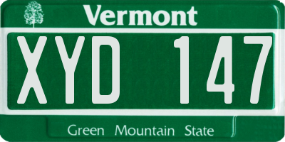 VT license plate XYD147