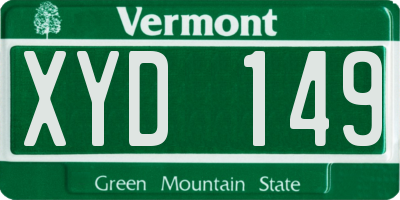 VT license plate XYD149