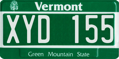 VT license plate XYD155