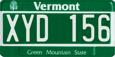 VT license plate XYD156
