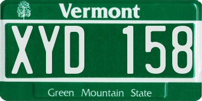 VT license plate XYD158