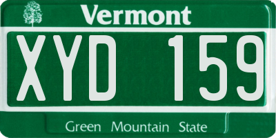 VT license plate XYD159