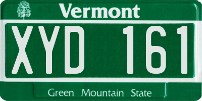 VT license plate XYD161