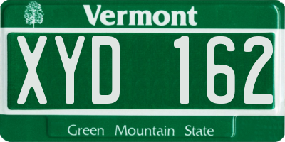 VT license plate XYD162