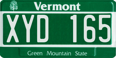 VT license plate XYD165