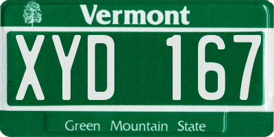 VT license plate XYD167