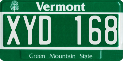 VT license plate XYD168