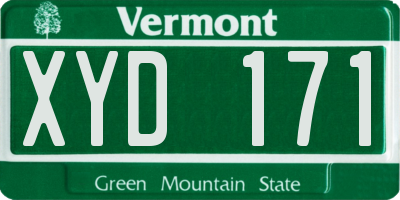 VT license plate XYD171