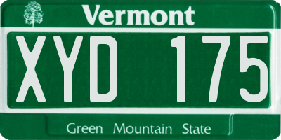 VT license plate XYD175