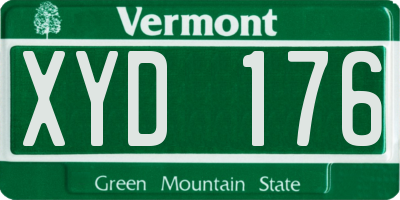 VT license plate XYD176