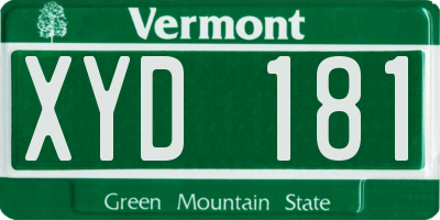 VT license plate XYD181