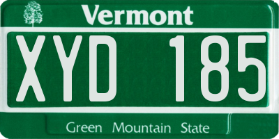 VT license plate XYD185