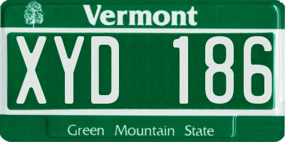 VT license plate XYD186