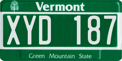 VT license plate XYD187