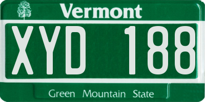 VT license plate XYD188