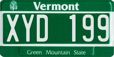 VT license plate XYD199