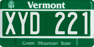 VT license plate XYD221