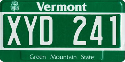 VT license plate XYD241