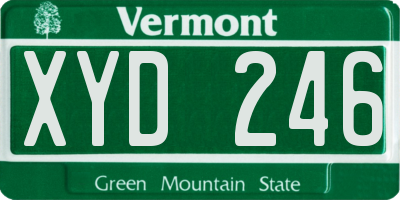 VT license plate XYD246
