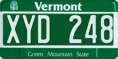 VT license plate XYD248