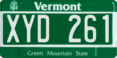 VT license plate XYD261