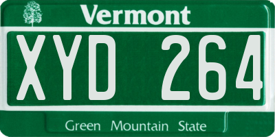 VT license plate XYD264