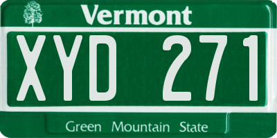VT license plate XYD271