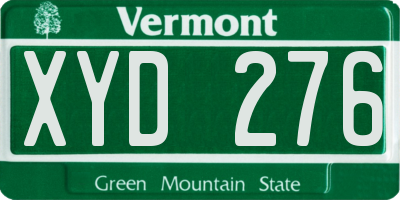VT license plate XYD276