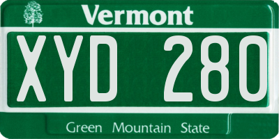 VT license plate XYD280