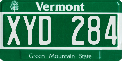 VT license plate XYD284