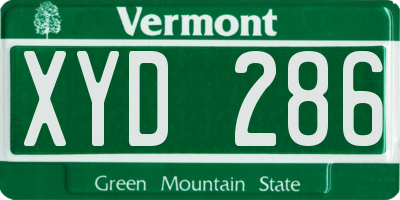 VT license plate XYD286