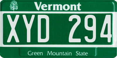 VT license plate XYD294