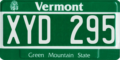 VT license plate XYD295